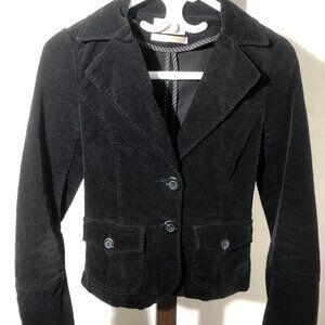 Costa Blanca black fitted corduroy blazer - Size Small - 95% Cotton